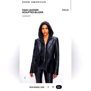 Good American Faux Sculpted Blazer (size 2/small)BRAND NEW-NEVER WORN W TAGS